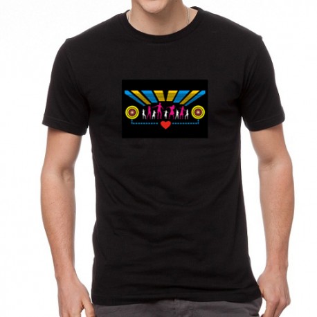 Disco Fun világító equalizeres póló 