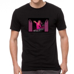Pink DJ világító equalizeres póló