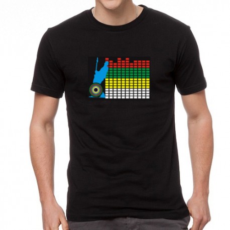 Guitar EQ világító equalizeres póló