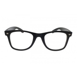 Fekete SZTK keretes hipszter geek szemüveg átlátszó lencsével
