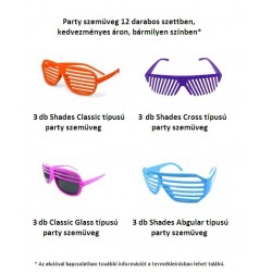 Party szemüveg 12 darabos szettben
