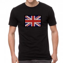England Flag világító equalizeres póló