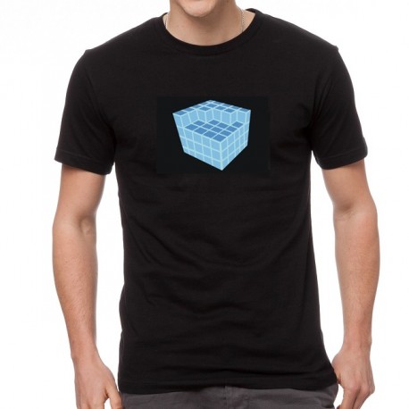 Blue Cube világító equalizeres póló 