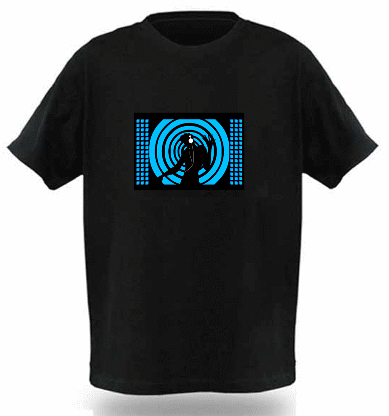 Blue DJ világító equalizeres póló