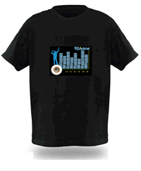 DJ Mix világító equalizeres póló