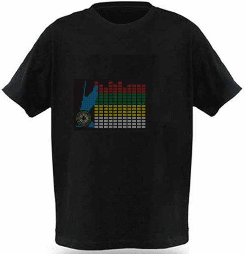 Guitar EQ világító equalizeres póló