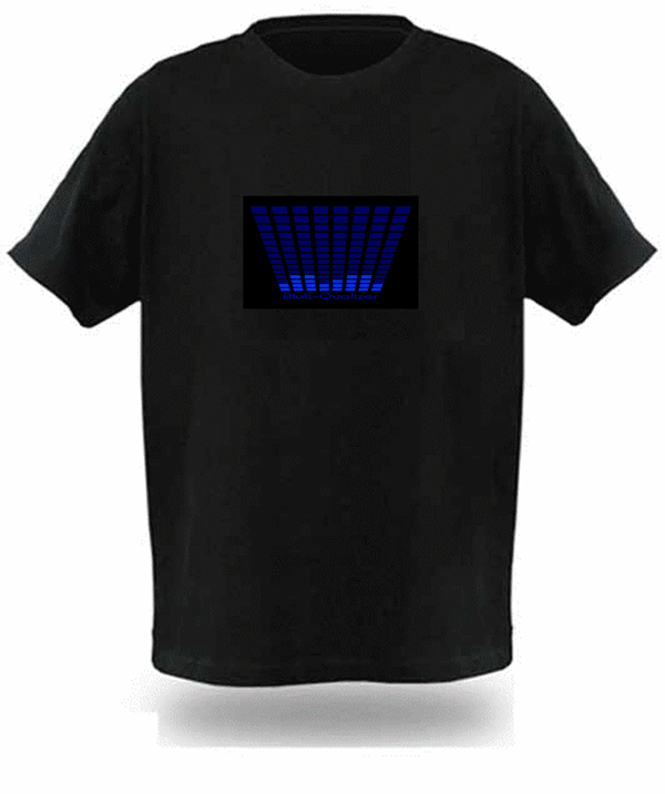 Blue Equalizer világító equalizeres póló
